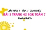 Giải bài 1 trang 42 Toán 7 Tập 1 SGK Cánh Diều